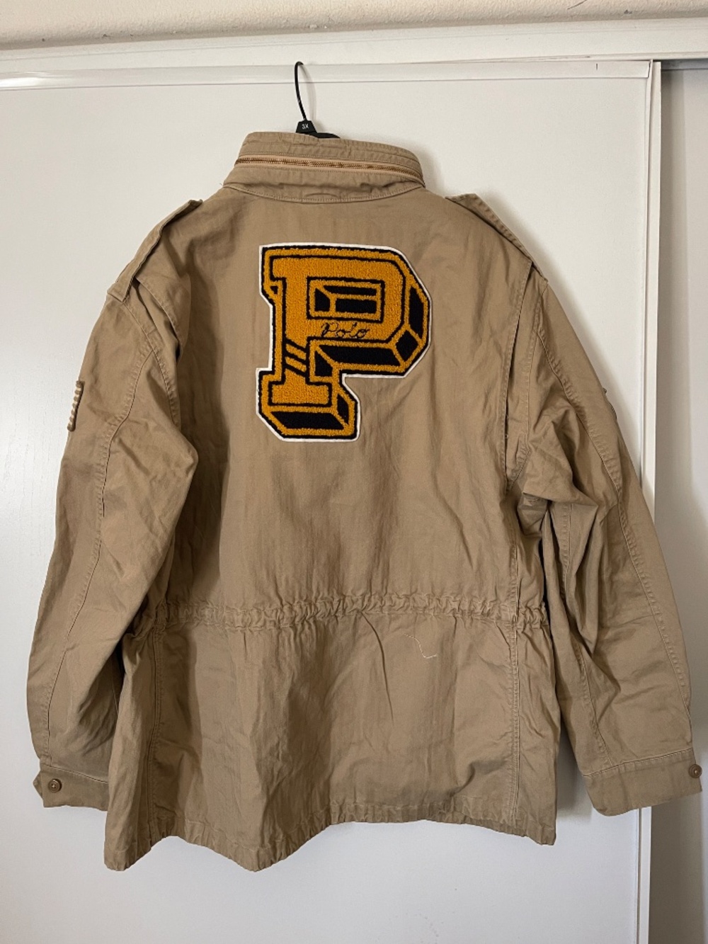 Polo Ralph Lauren US RL Tan Military Patch Jacket 2XLT NWT - Picture 11 of 11